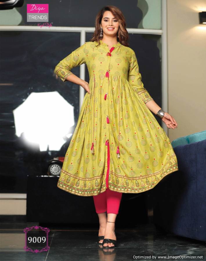 Ethnicity 9 Fancy Ethnic Wear Rayon Designer Kurti Collection